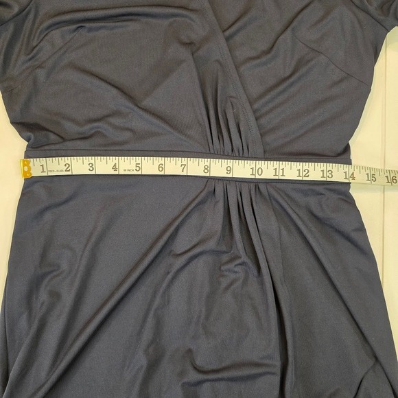 Ted Baker Womens 2 (4-6 US) Astrrid Long Sleeve Asymmetric Jersey Dress Navy NWT - Picture 10 of 13